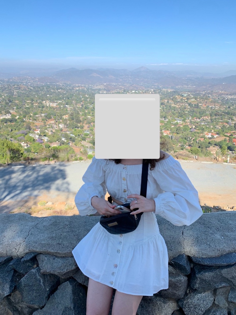 White Off-Shoulder Button-Front Mini Set - Picture 9 of 9
